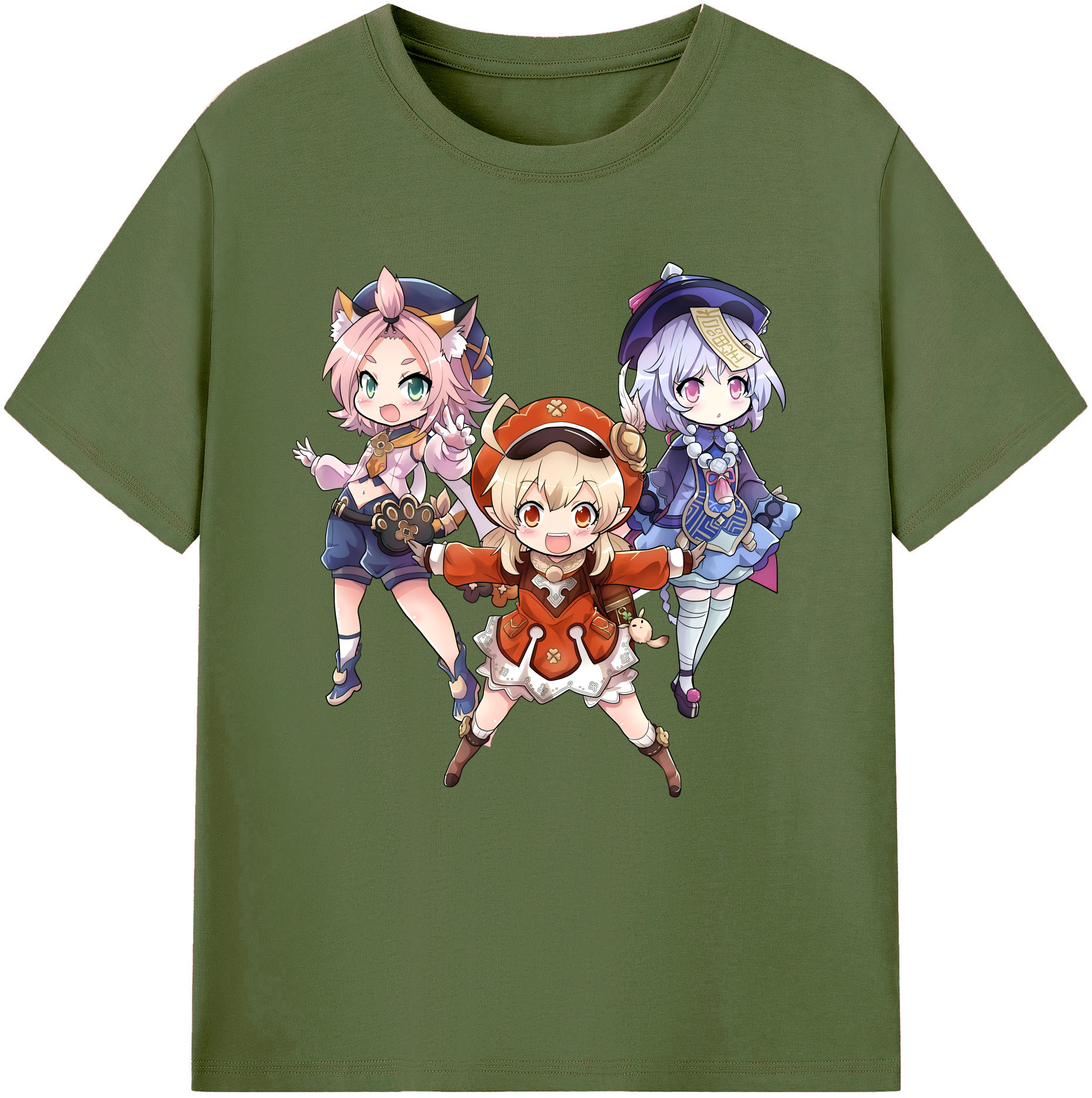 げんし神 七七 なな  genshin Nana 綿100％半袖Tシャツ（フロントプリント）